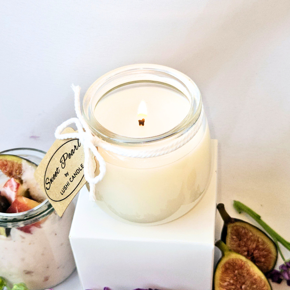 Sweet Pearl Scented Candle | Sweet Cherry, Fig & Coconut | 24 Hour Burn