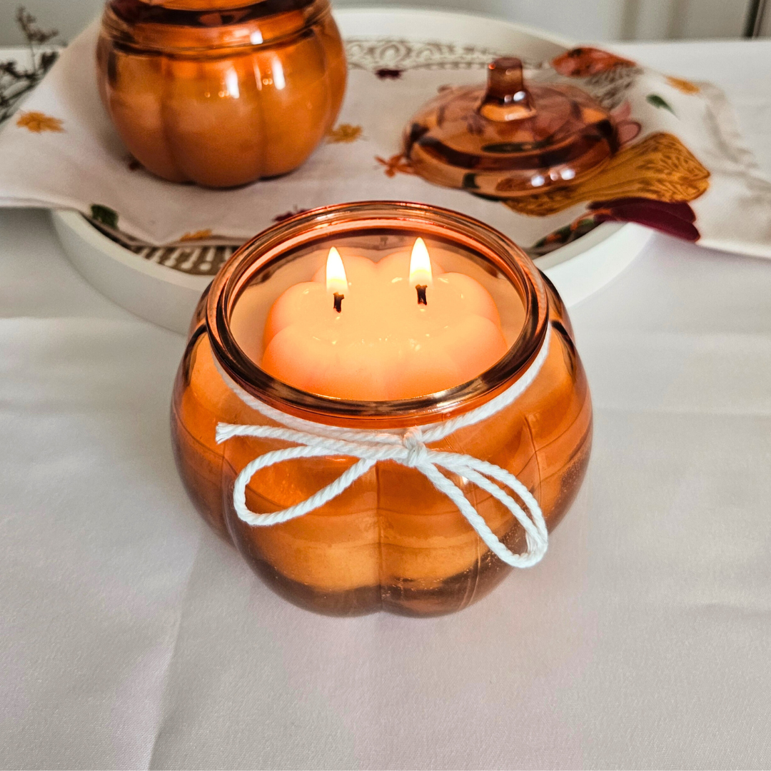 Pumpkin Spice - Orange, Clove and Caramel in Pumpkin Jar | Coconut Wax | Hand Poured in UK