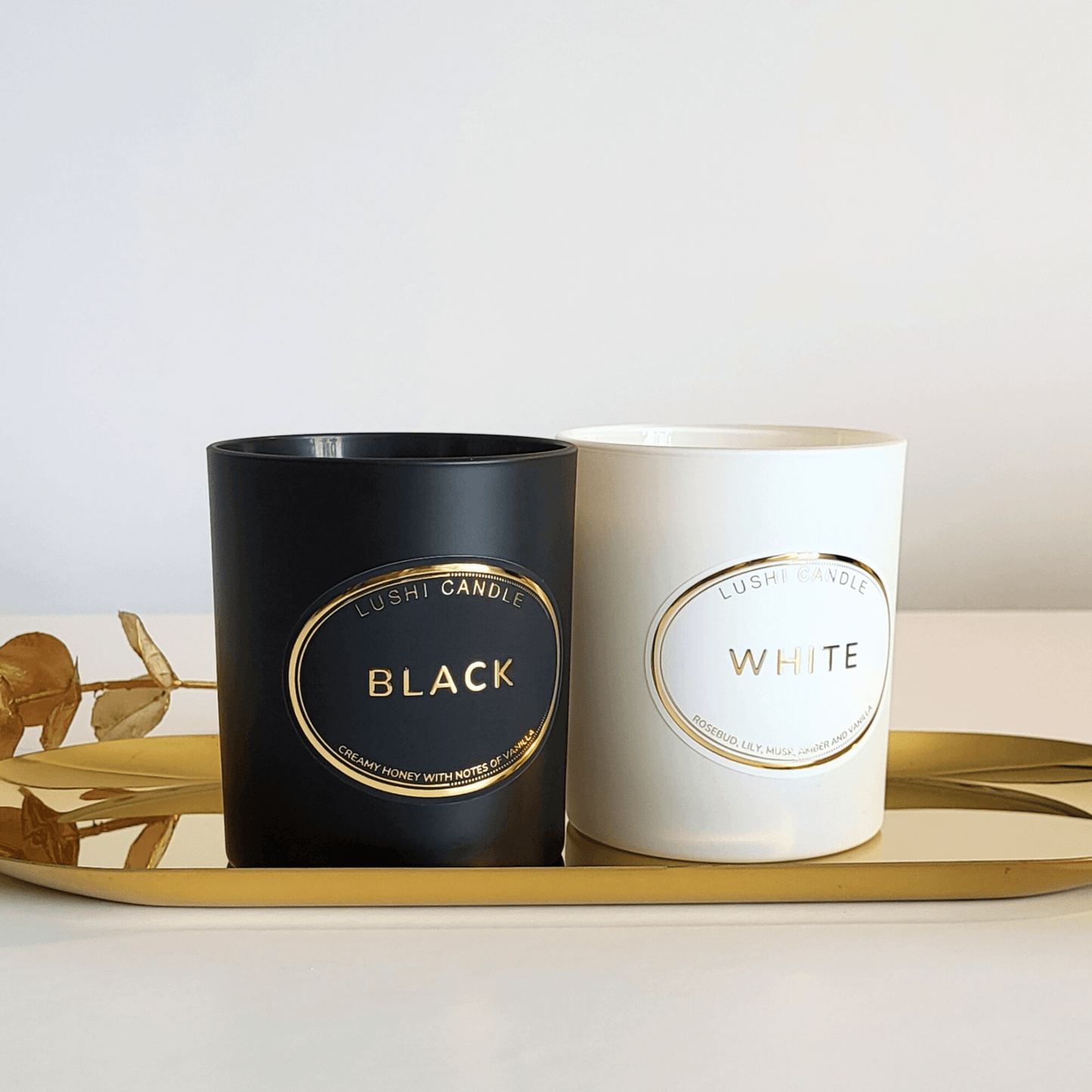 Black - Scented Candle | Vanilla and Honey | Coconut Wax | Hand Poured in UK | 45 Hours