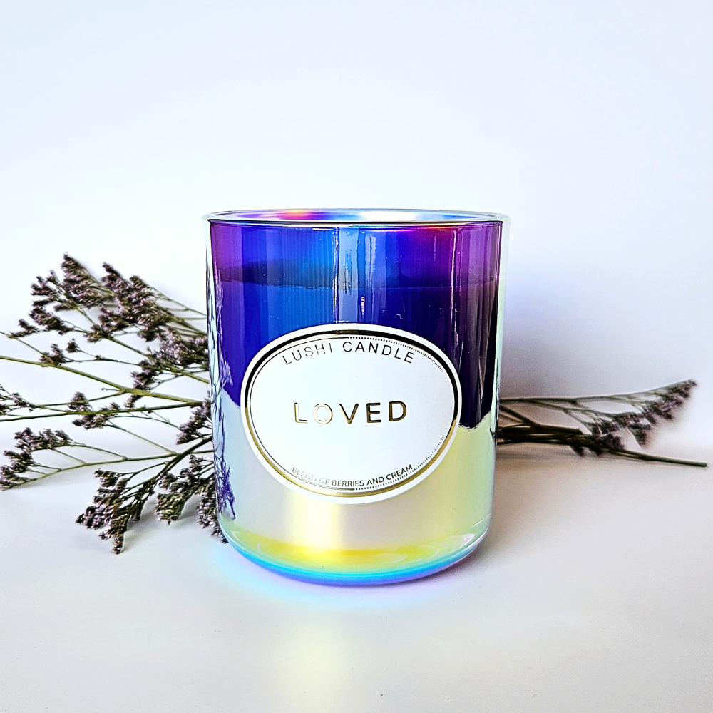 Loved Scented Candle | Sweet Berries & Cream | 60 Hour Burn