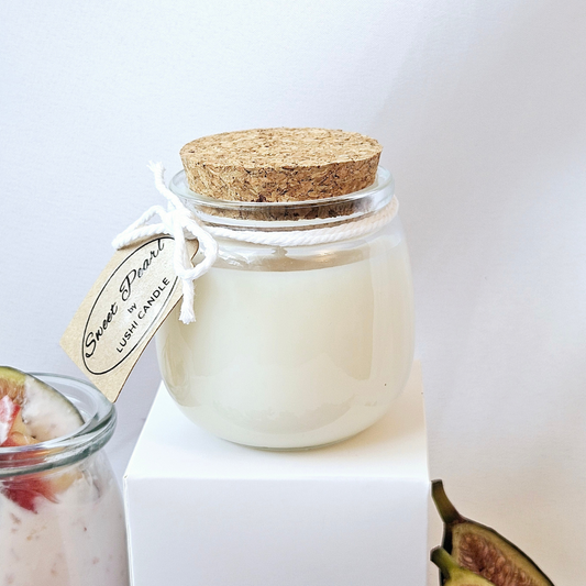 Sweet Pearl - Sweet Cherry, Fig, Coconut, Cedarwood Scented Candle | Coconut Wax | Hand Poured in UK