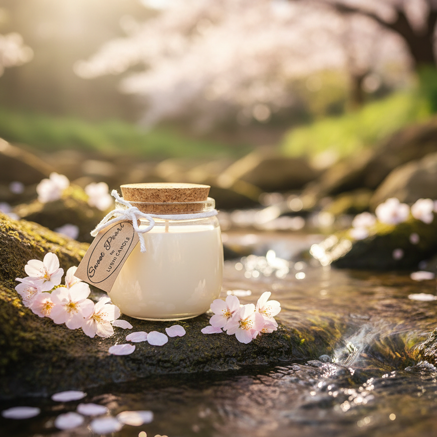 Sweet Pearl Scented Candle | Sweet Cherry, Fig & Coconut | 24 Hour Burn